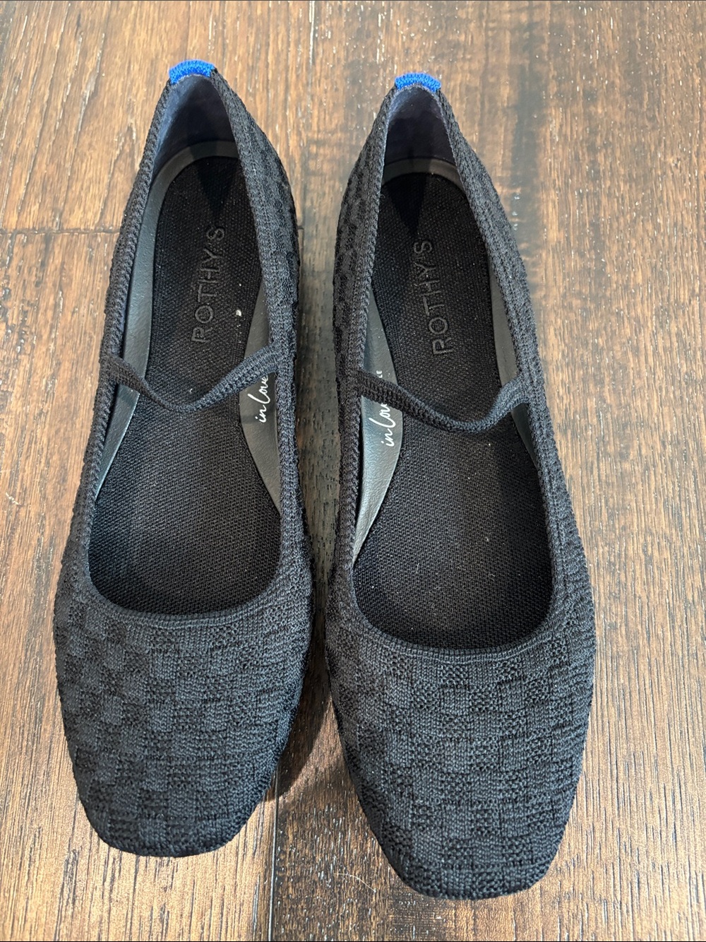 Rothy's The Max Square Mary Jane Flats 9W black